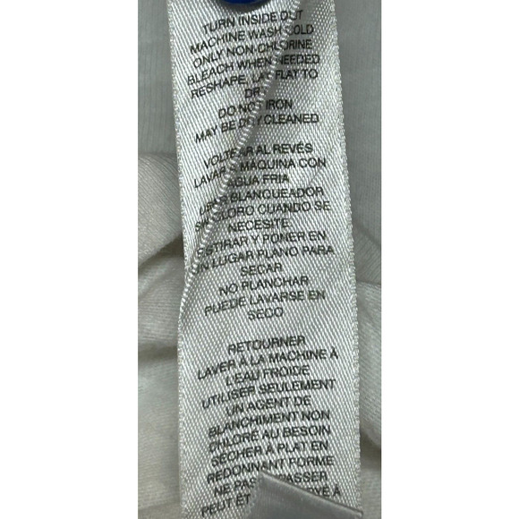 Chicos Zenergy Top Womens 3 XL 16 White Gold Metallic Short Sleeve Blouse Tee - Picture 7 of 8